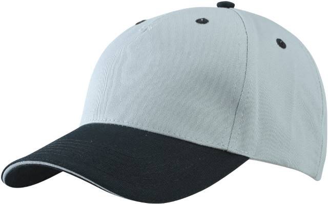Daiber 5 Panel Sandwich Cap – Light Grey / Black