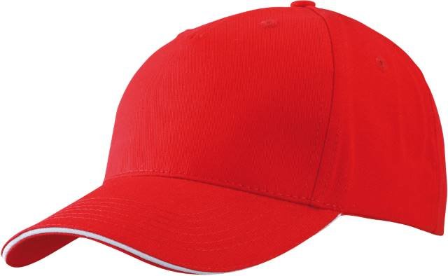 Daiber 5 Panel Sandwich Cap – Red / White