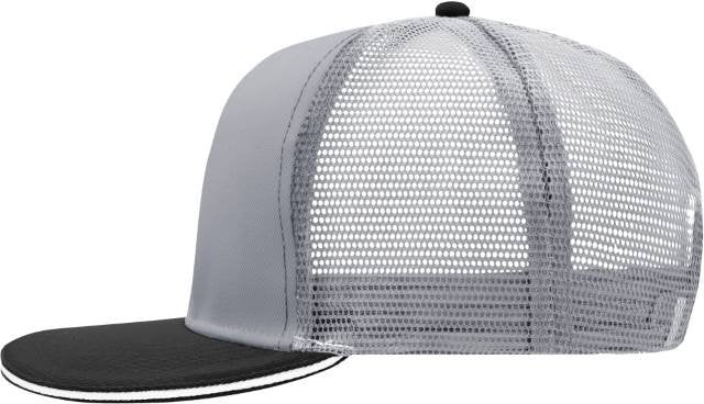 Daiber Pro Cap Mesh 6 Panel – Light Grey / Black