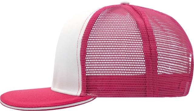Daiber Pro Cap Mesh 6 Panel – White / Magenta