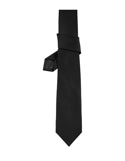 NEOBLU Plain Jacquard Tie Teodor – Deep Black