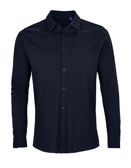 NEOBLU Men's Cotton Pique Shirt Basile – Night