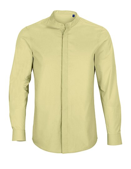NEOBLU Men's Mao Collar Shirt Bart – Beige
