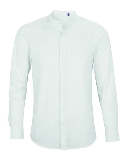NEOBLU Men's Mao Collar Shirt Bart – Optic White