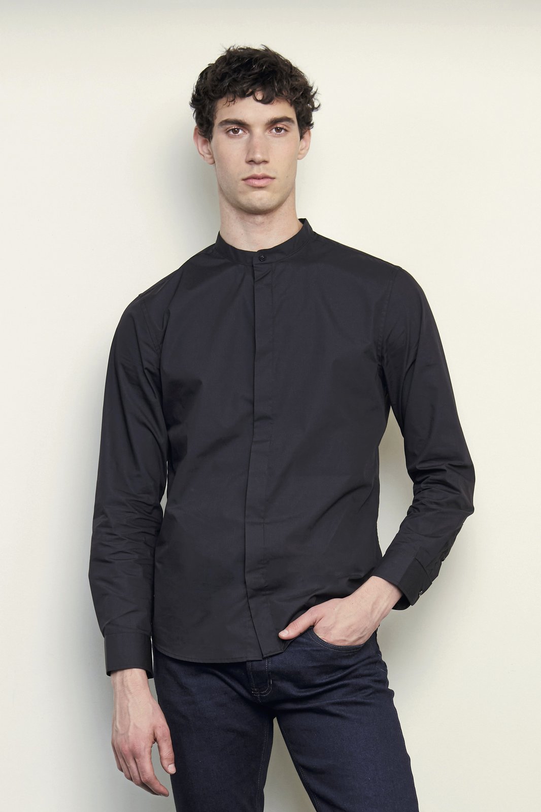 NEOBLU Men's Mao Collar Shirt Bart