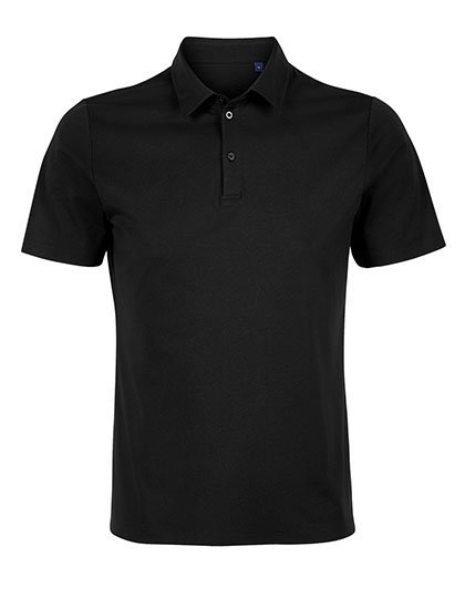 NEOBLU Men's Mercerised Jersey Polo Shirt Relax Oscar – Deep Black