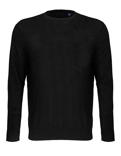 NEOBLU Men's Round-Neck Sweater Stuart – Deep Black