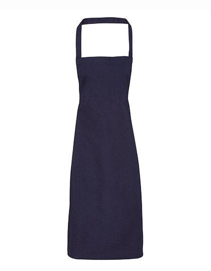 Premier Workwear Organic Cotton Bib Apron (No Pocket) – Navy (ca. Pantone 2766C)