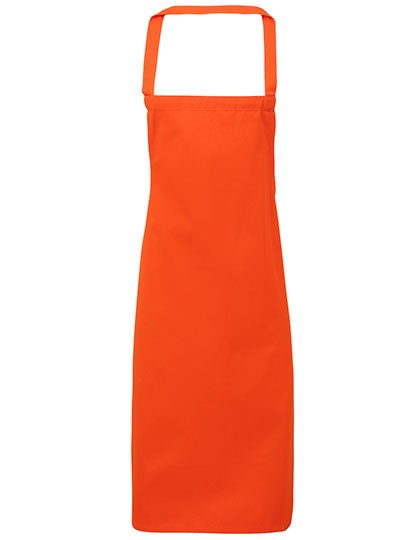 Premier Workwear Organic Cotton Bib Apron (No Pocket) – Orange (ca. Pantone 1655C)
