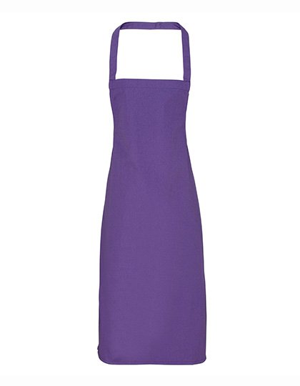 Premier Workwear Organic Cotton Bib Apron (No Pocket) – Purple (ca. Pantone 269C)