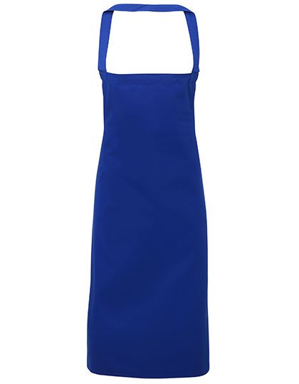 Premier Workwear Organic Cotton Bib Apron (No Pocket) – Royal (ca. Pantone 286C)