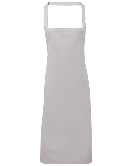 Premier Workwear Organic Cotton Bib Apron (No Pocket) – Silver (ca. Pantone 428C)