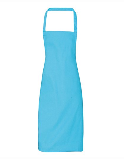 Premier Workwear Organic Cotton Bib Apron (No Pocket) – Turquoise (ca. Pantone 312C)