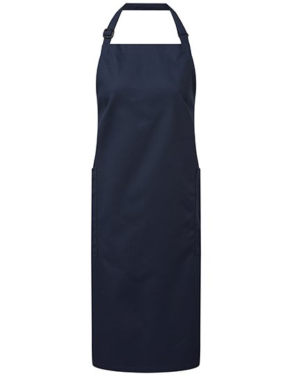 Premier Workwear Recycled & Organic Fairtrade Bib Apron – Navy (ca. Pantone 533C)