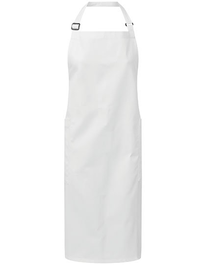 Premier Workwear Recycled & Organic Fairtrade Bib Apron – White