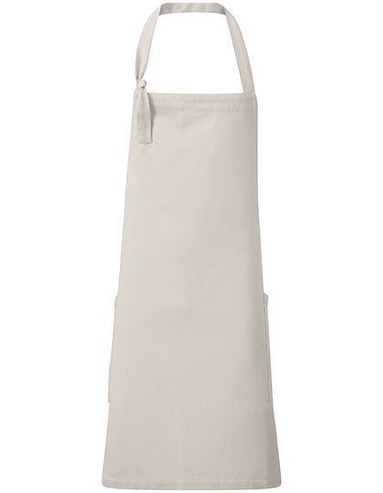 Premier Workwear 'Regenerate' Bib Apron – Natural Denim (ca. Pantone 4755C)