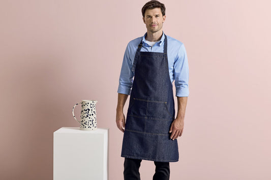 Premier Workwear Jeans Stitch Denim Bib Apron