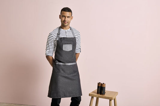 Premier Workwear Domain Contrast Denim Bib Apron