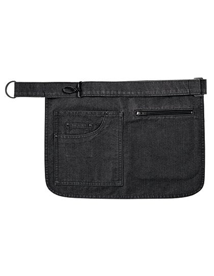 Premier Workwear Metro Utility Hip Apron – Black Denim (ca. Pantone 426C)