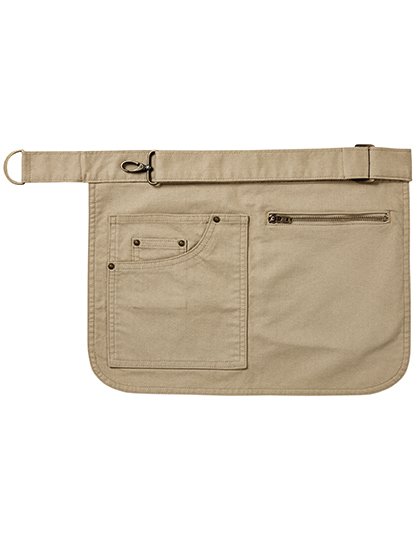 Premier Workwear Metro Utility Hip Apron – Khaki (ca. Pantone 7536C)