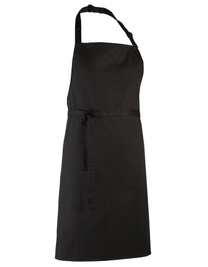 Premier Workwear Colours Collection Bib Apron – Black (ca. Pantone Black C)