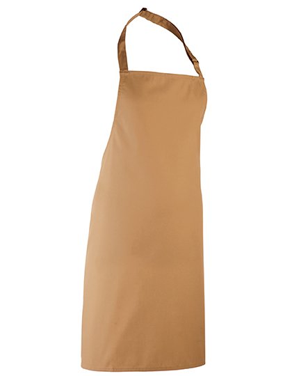 Premier Workwear Colours Collection Bib Apron – Camel (ca. Pantone 132C)
