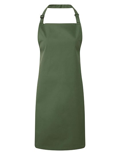 Premier Workwear Colours Collection Bib Apron – Moss Green (ca. Pantone 2410C)