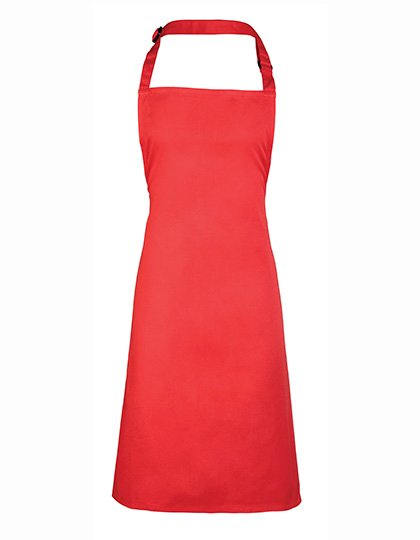 Premier Workwear Colours Collection Bib Apron – Strawberry Red (ca. Pantone 186C)