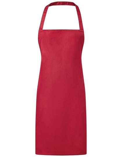 Premier Workwear Essential Bib Apron – Red (ca. Pantone 201C)