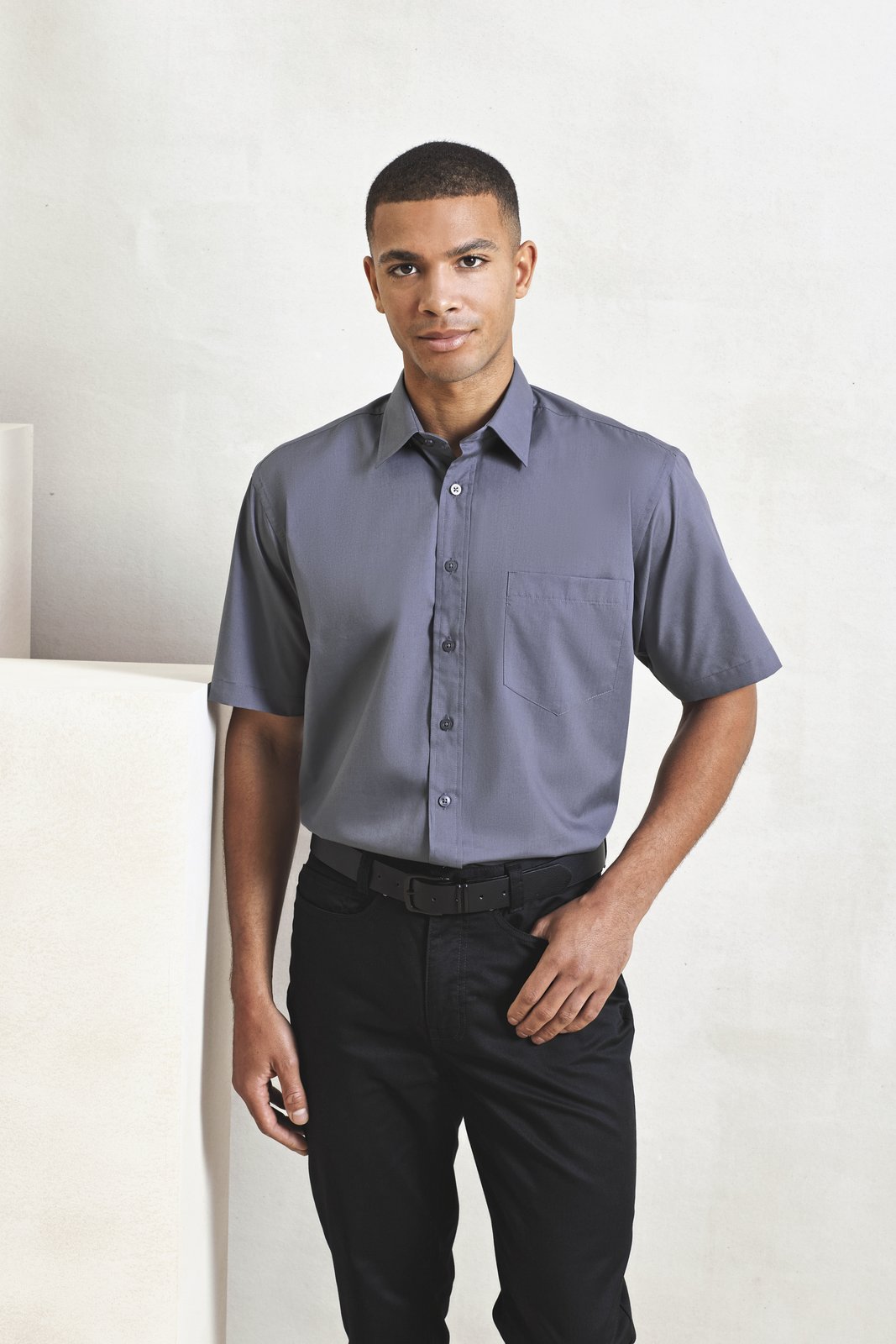 Premier Workwear Men's Poplin Short Sleeve Shirt