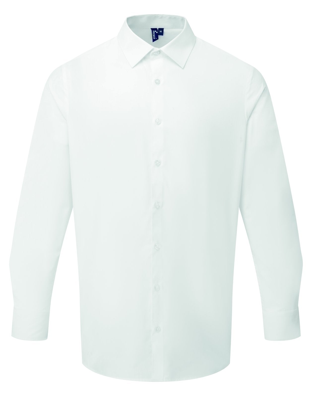 Premier Workwear Men’s Long Sleeve ‘Recyclight’ Poplin Shirt