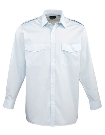 Premier Workwear Pilot Shirt Long Sleeve – Light Blue (ca. Pantone 2717C)