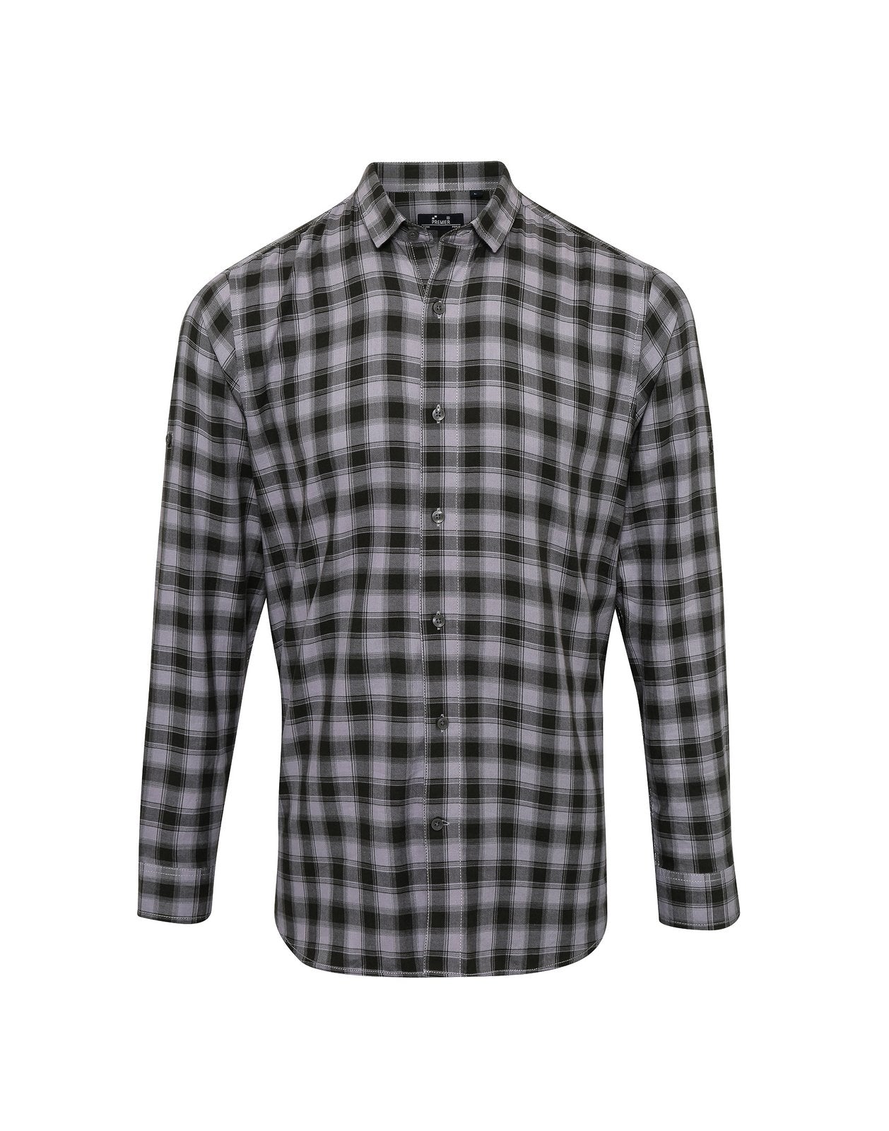 Premier Workwear Men's Mulligan Check Cotton Long Sleeve Shirt