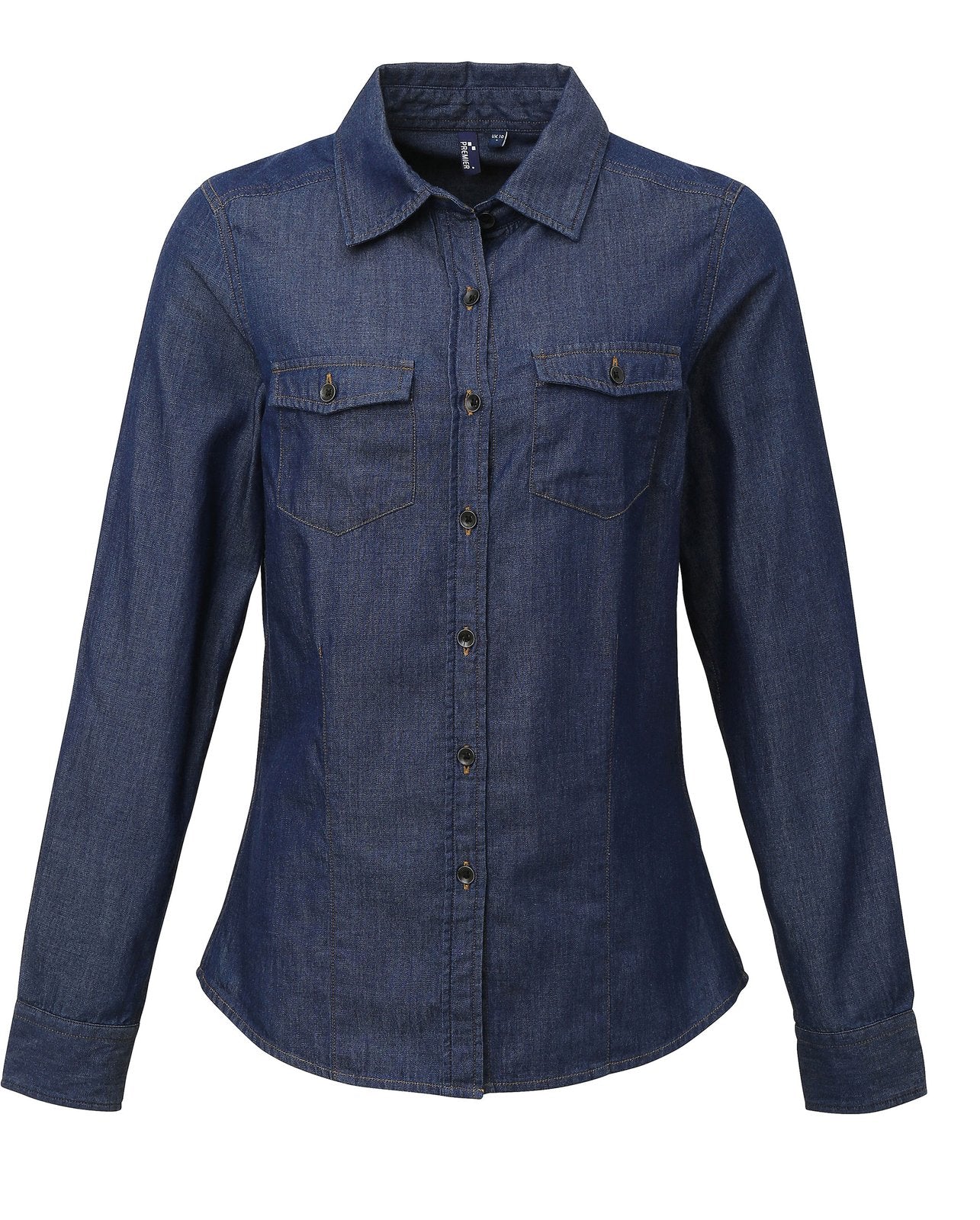 Premier Workwear Women's Jeans Stitch Denim Shirt