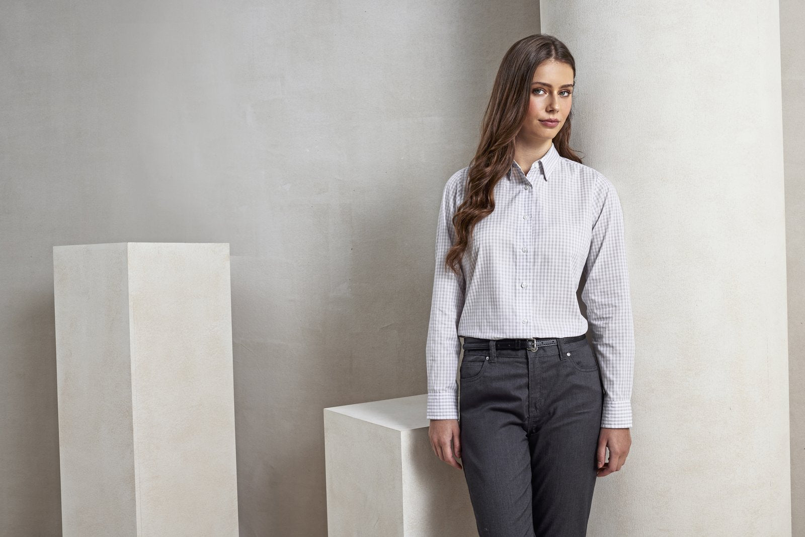 Premier Workwear Women's Maxton Check Long Sleeve Shirt
