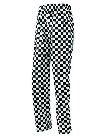 Premier Workwear Essential Chef's Trouser – Black-White Check