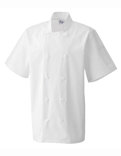 Premier Workwear Short Sleeve Chef's Jacket – White