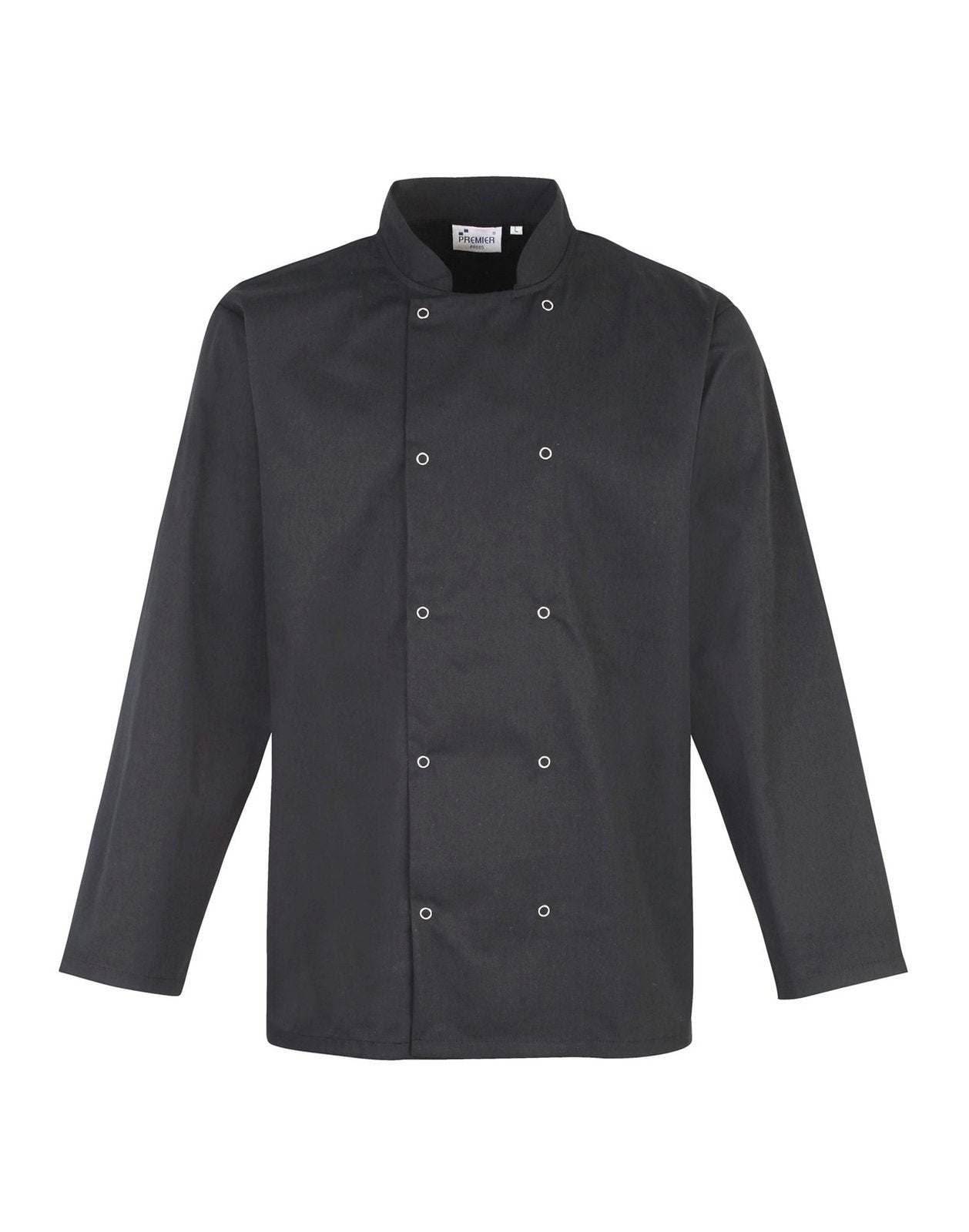 Premier Workwear Chef's Long Sleeve Stud Jacket