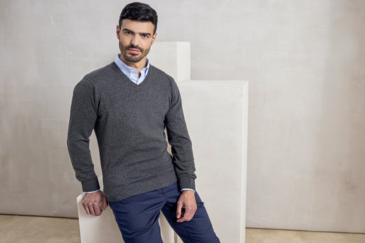 Premier Workwear Men's V-Neck Knitted Sweater