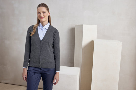 Premier Workwear Women's Button Through Knitted Cardigan