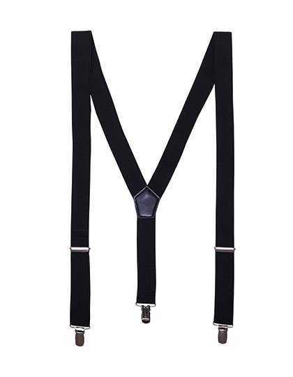 Premier Workwear Clip On Trousers Braces/Suspenders – Black (ca. Pantone Black C)