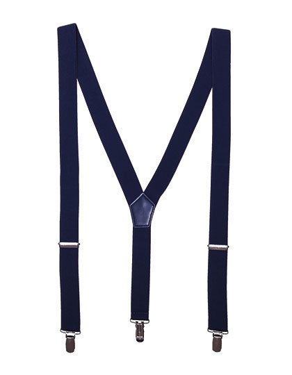 Premier Workwear Clip On Trousers Braces/Suspenders – Navy (ca. Pantone 2378C)