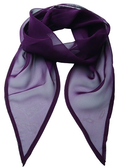 Premier Workwear Women's Colours Collection Chiffon Scarf – Aubergine (ca. Pantone 5115C)