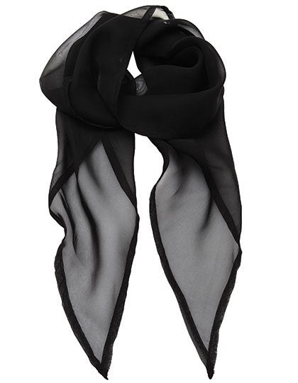 Premier Workwear Women's Colours Collection Chiffon Scarf – Black