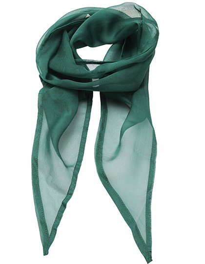 Premier Workwear Women's Colours Collection Chiffon Scarf – Bottle Green (ca. Pantone 560C)