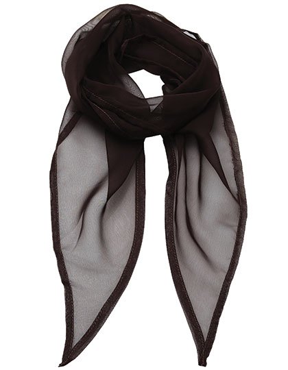 Premier Workwear Women's Colours Collection Chiffon Scarf – Brown (ca. Pantone 476C)