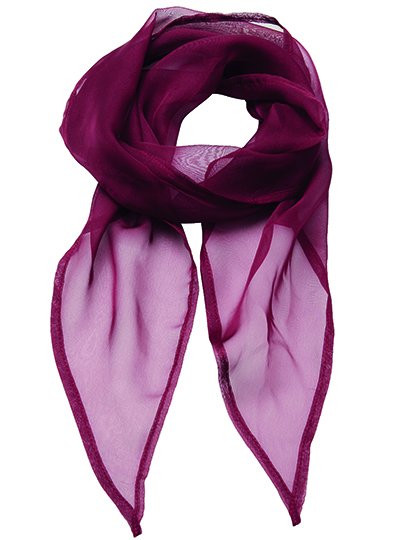 Premier Workwear Women's Colours Collection Chiffon Scarf – Burgundy (ca. Pantone 216C)