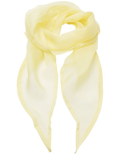 Premier Workwear Women's Colours Collection Chiffon Scarf – Lemon (ca. Pantone 127C)
