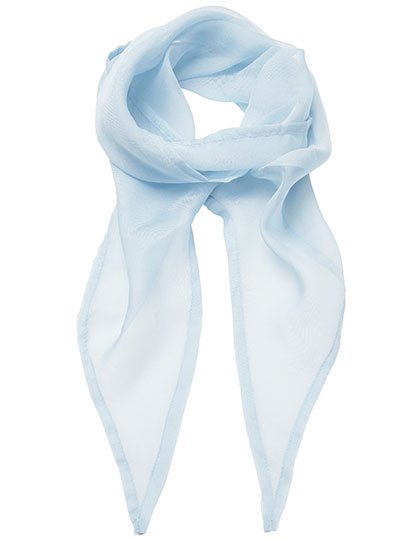 Premier Workwear Women's Colours Collection Chiffon Scarf – Light Blue (ca. Pantone 2708C)