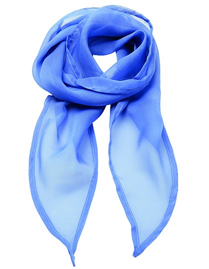 Premier Workwear Women's Colours Collection Chiffon Scarf – Midblue (ca. Pantone 2718)